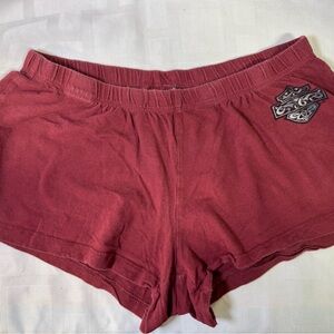 Red Athletic Shorts with Elastic Waistband